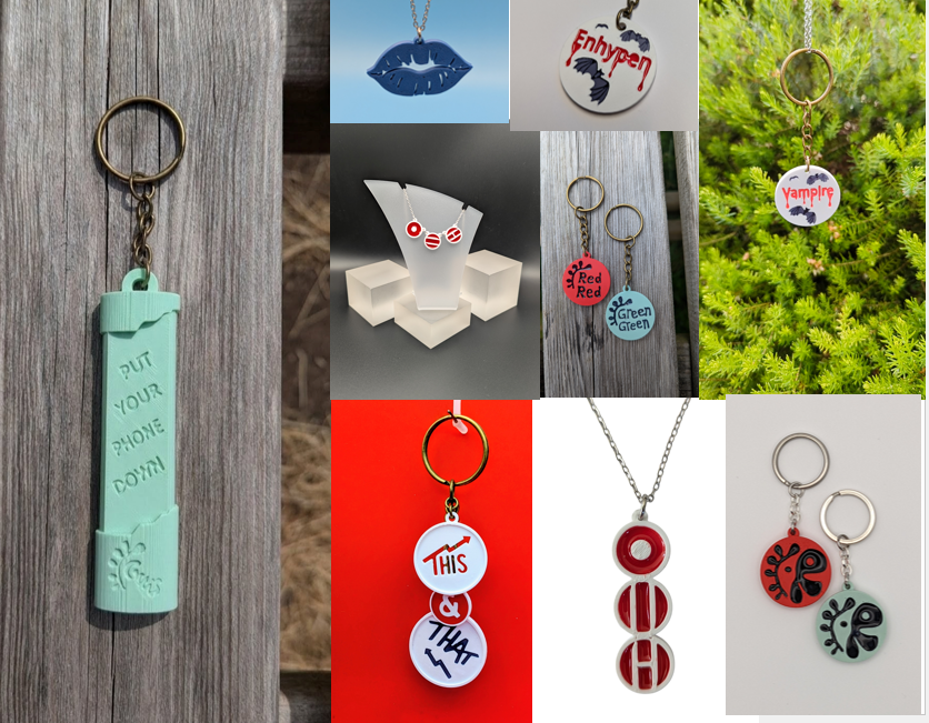 K-Pop inspired Keyrings and Necklaces