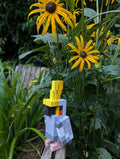 Wooden block Minecraft inspired hand painted Cockatiel, parrot/bird.