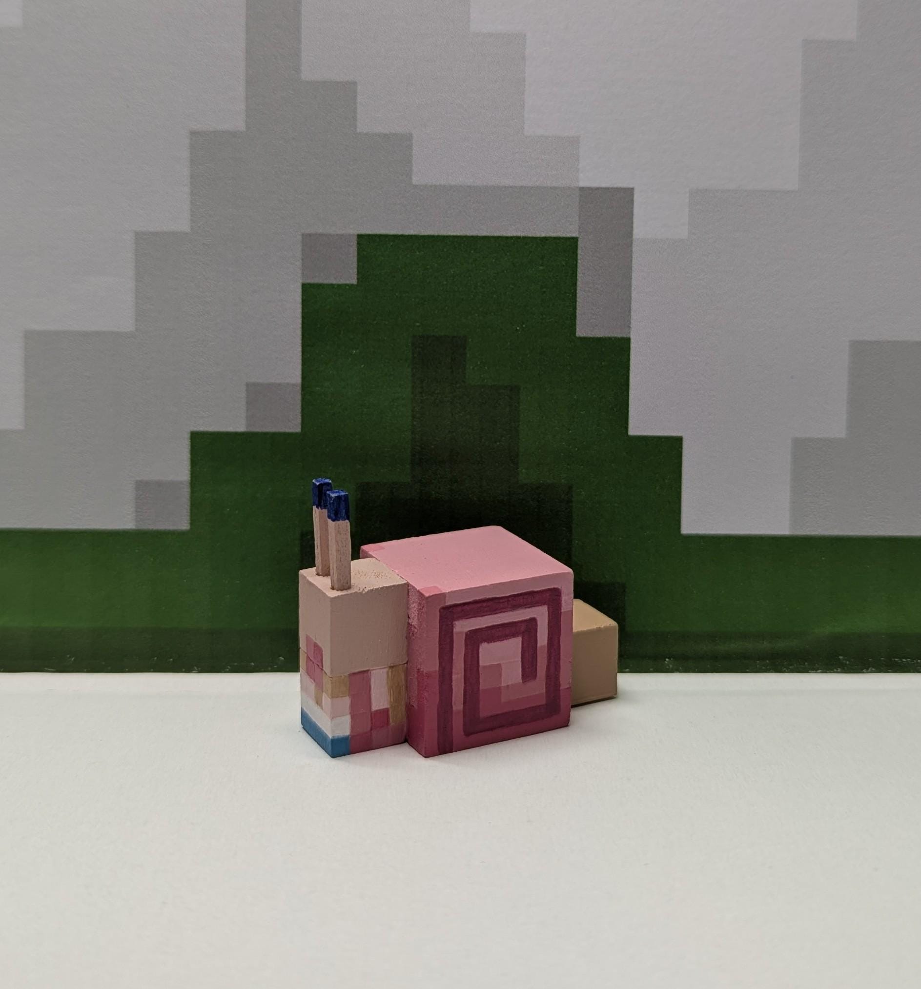 Handcrafted Life Series Snails - Wooden Minecraft Wild Life Characters