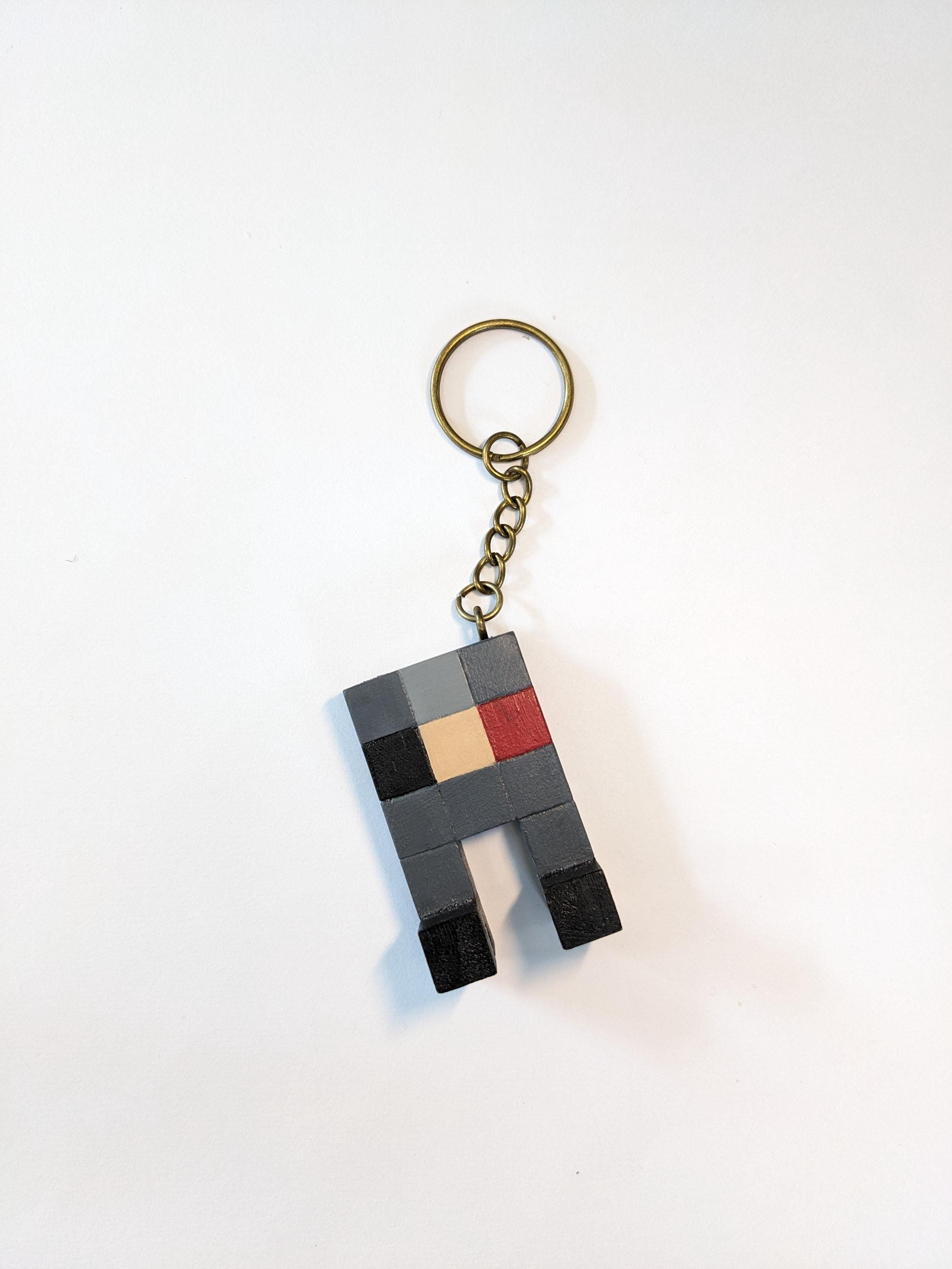 Handcrafted Hermitcraft Keyrings - Wooden Minecraft Character Accessories