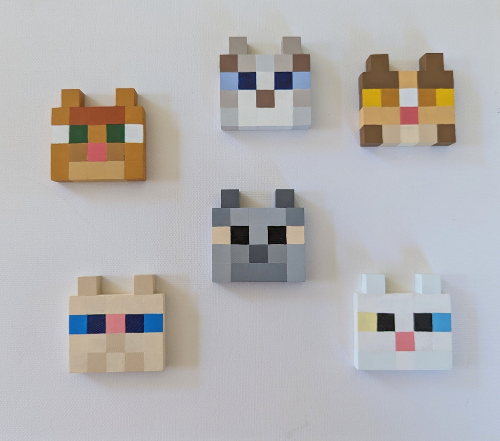 Cat faces. Choose your favourite Minecraft cats and give them a cozy home.
