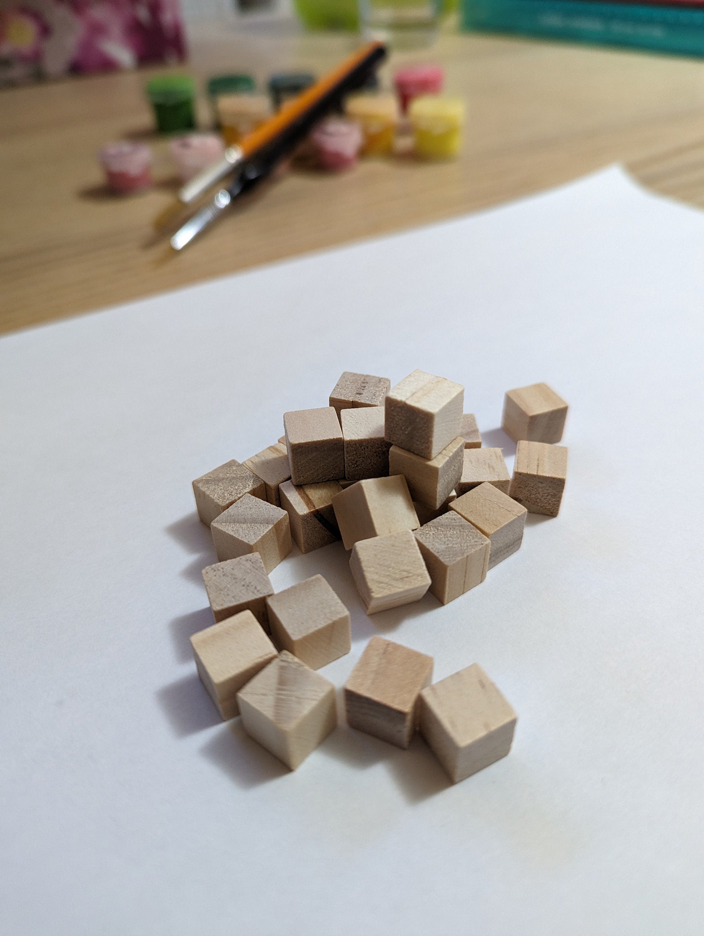 Wooden block Minecraft wall art, set of 3 hand painted mushrooms