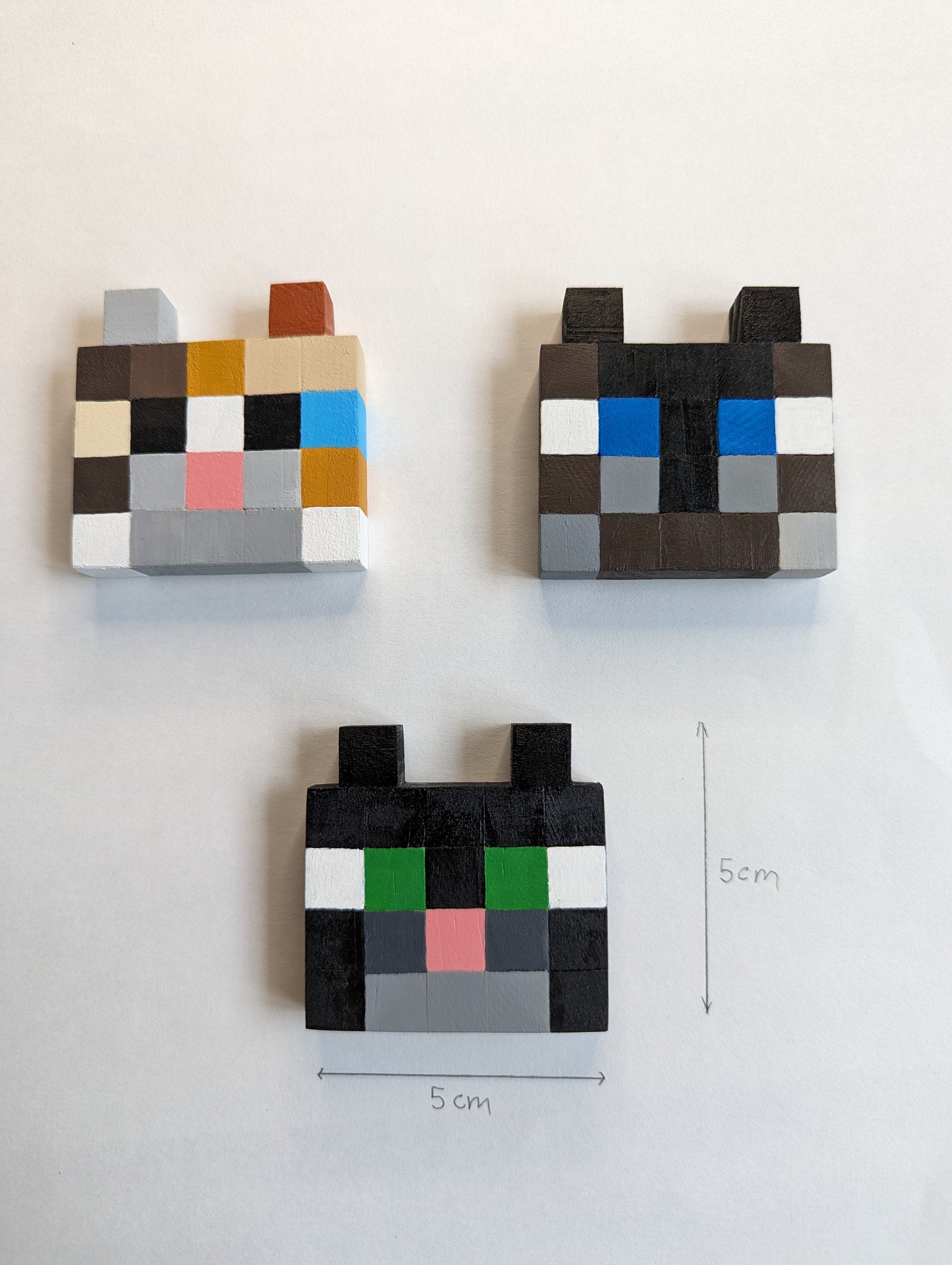 Cat faces. Choose your favourite Minecraft cats and give them a cozy home.