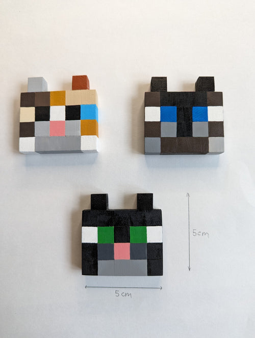 Cat faces. Choose your favourite Minecraft cats and give them a cozy home.