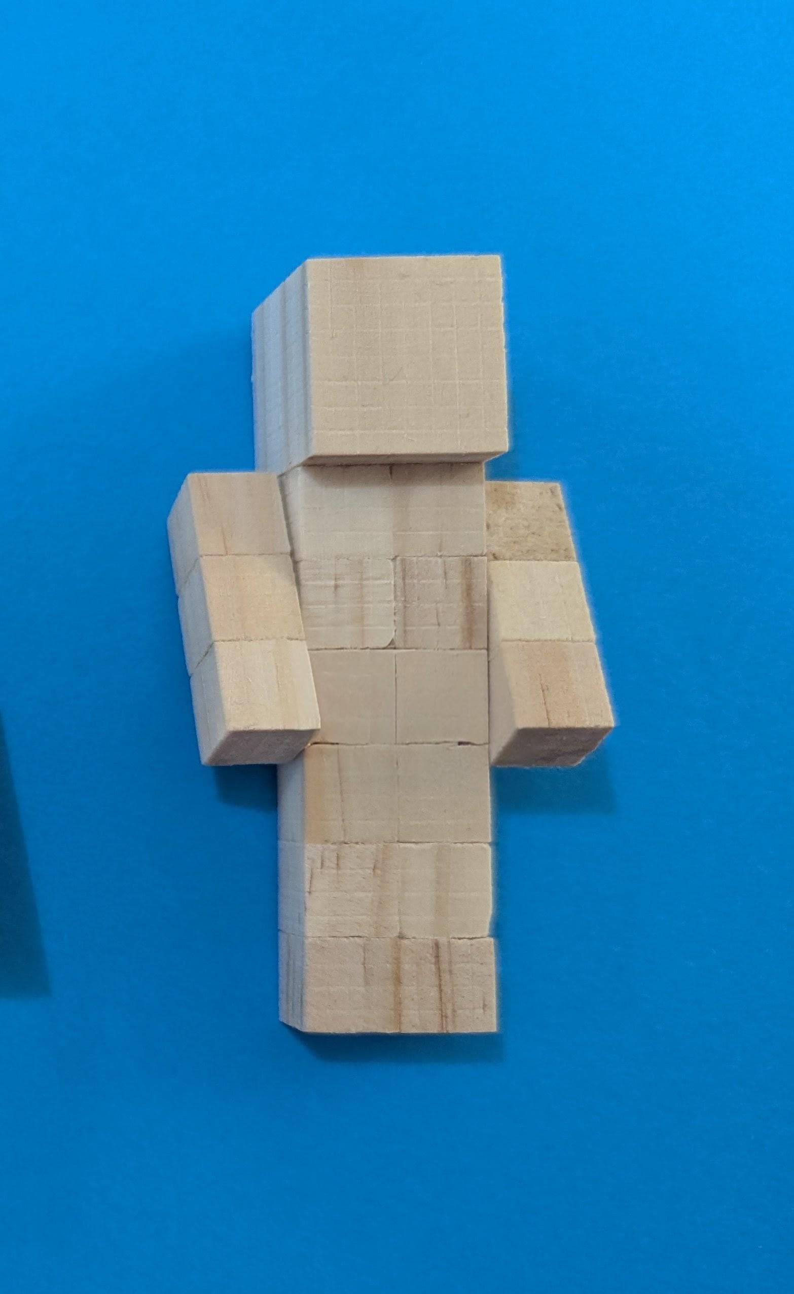 Your own custom skins. Wooden Minecraft inspired figures