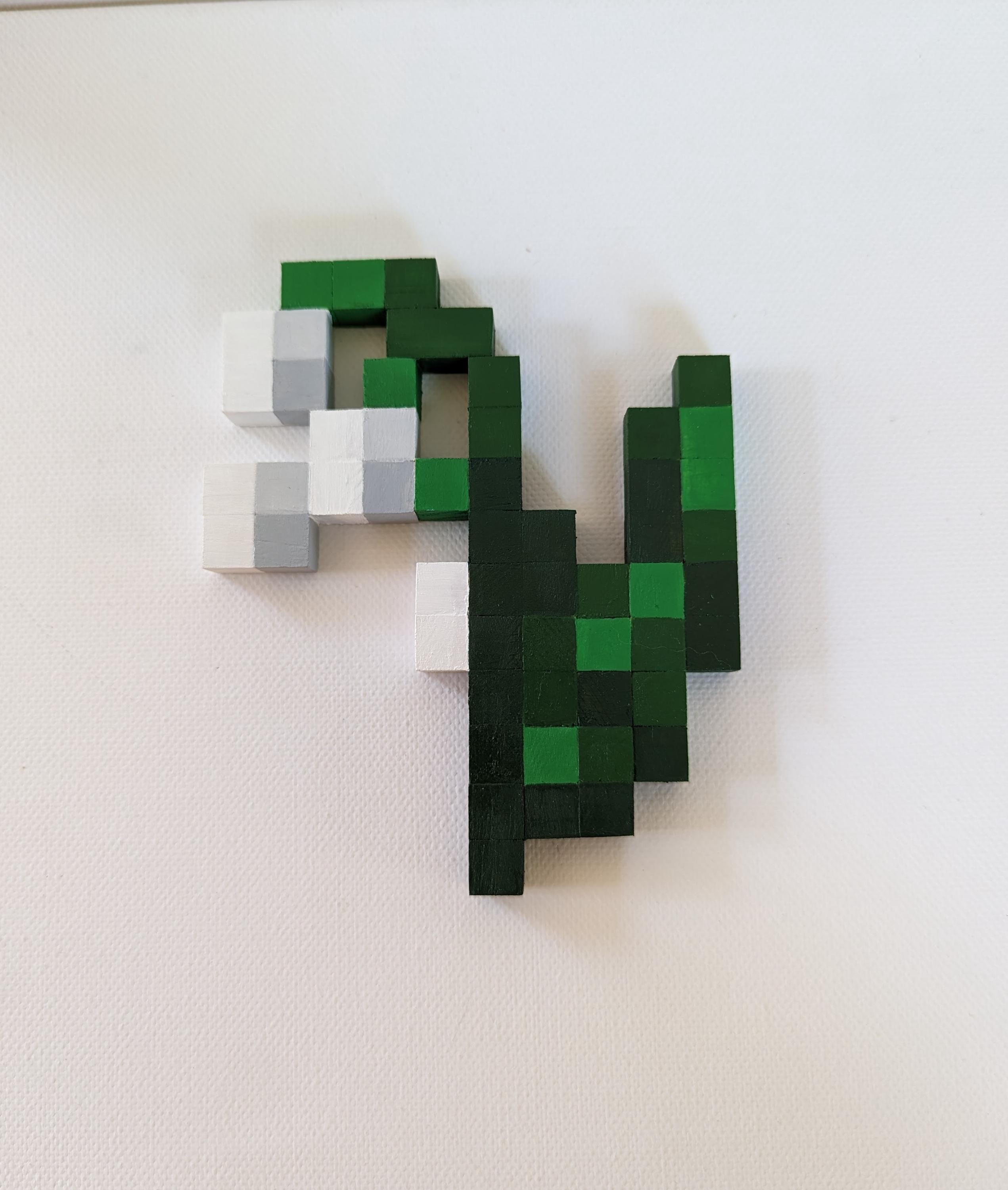 Handcrafted Minecraft Flowers Wall Art - Large Wooden Pixel Art Decor