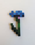 Handcrafted Minecraft Flowers Wall Art - Small Wooden Pixel Art Decor