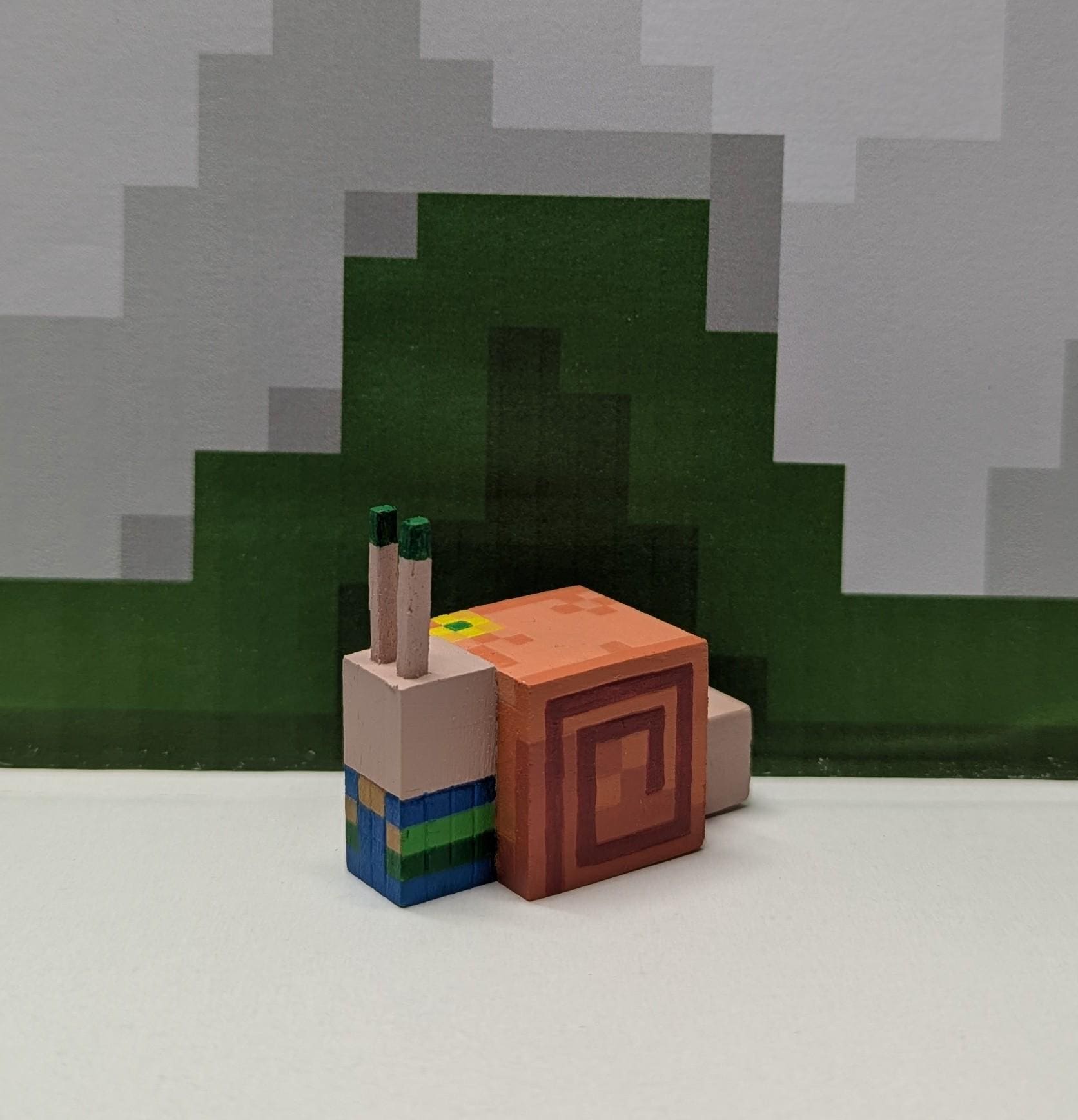 Handcrafted Life Series Snails - Wooden Minecraft Wild Life Characters