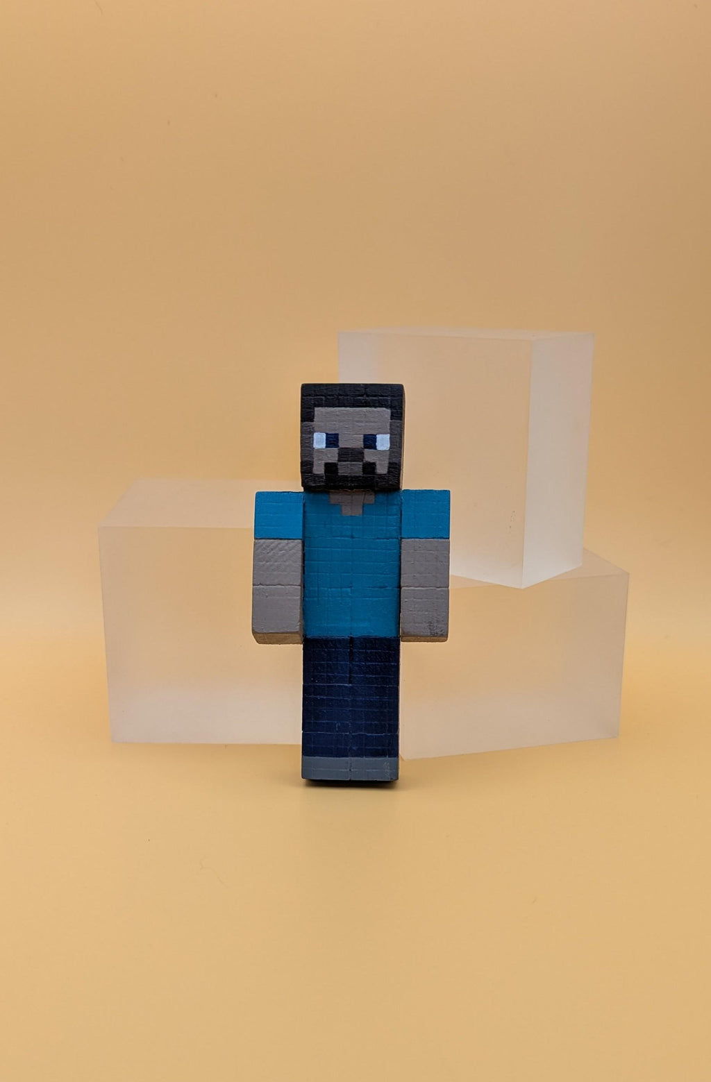 Your own custom skins. Wooden Minecraft inspired figures