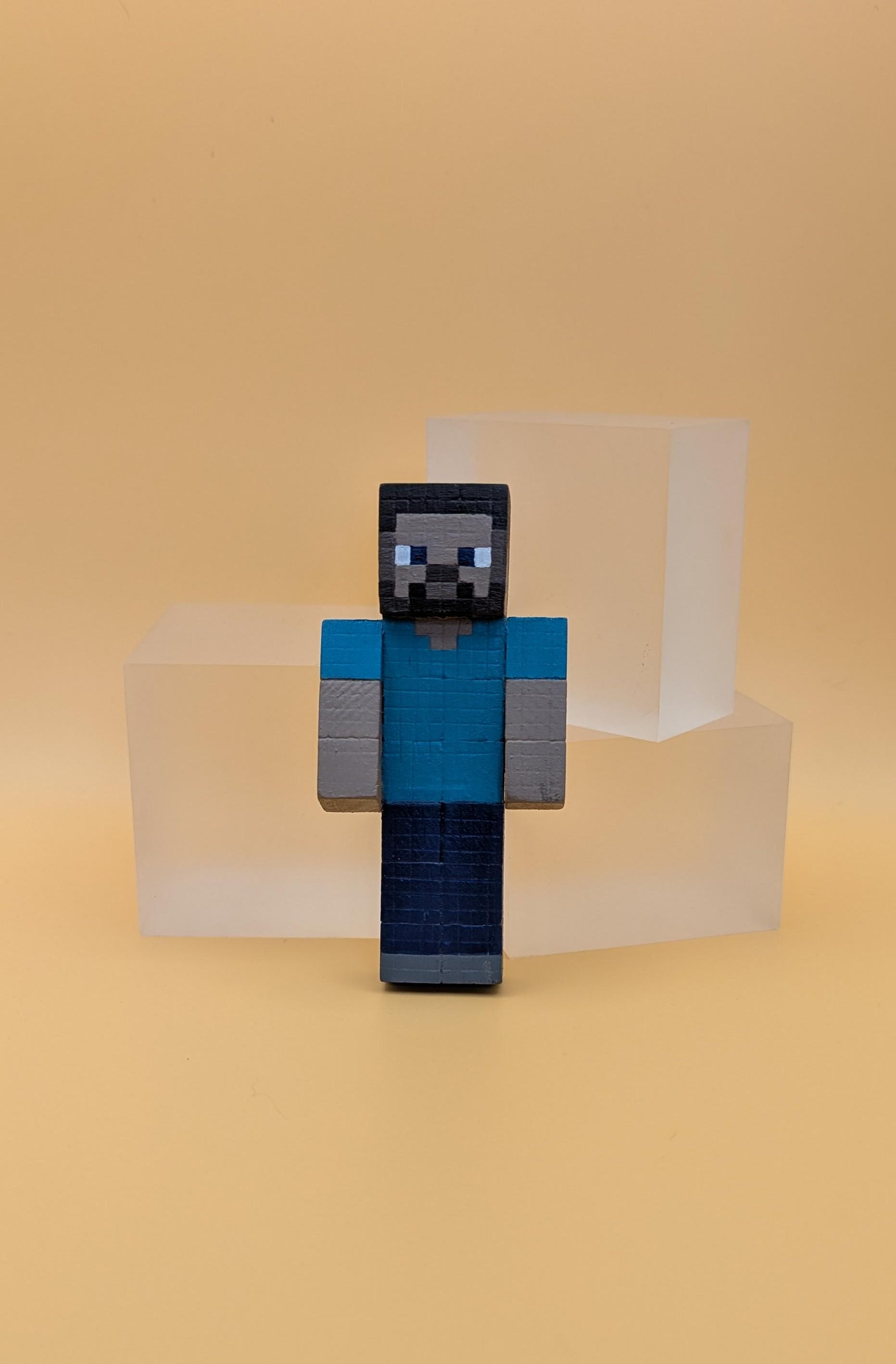 Your own custom skins. Wooden Minecraft inspired figures