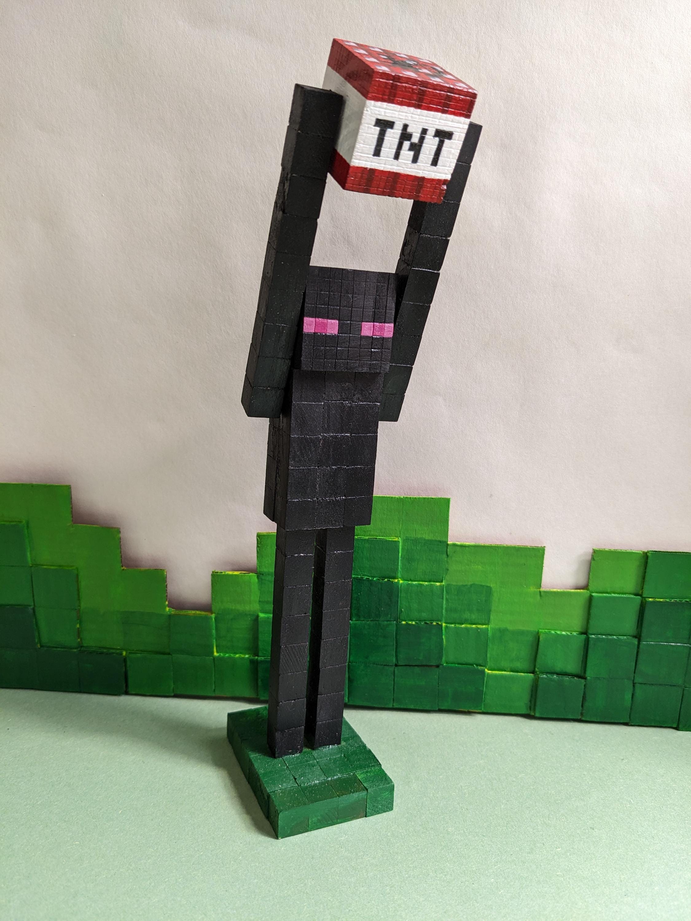 Enderman holding a personalised TNT block