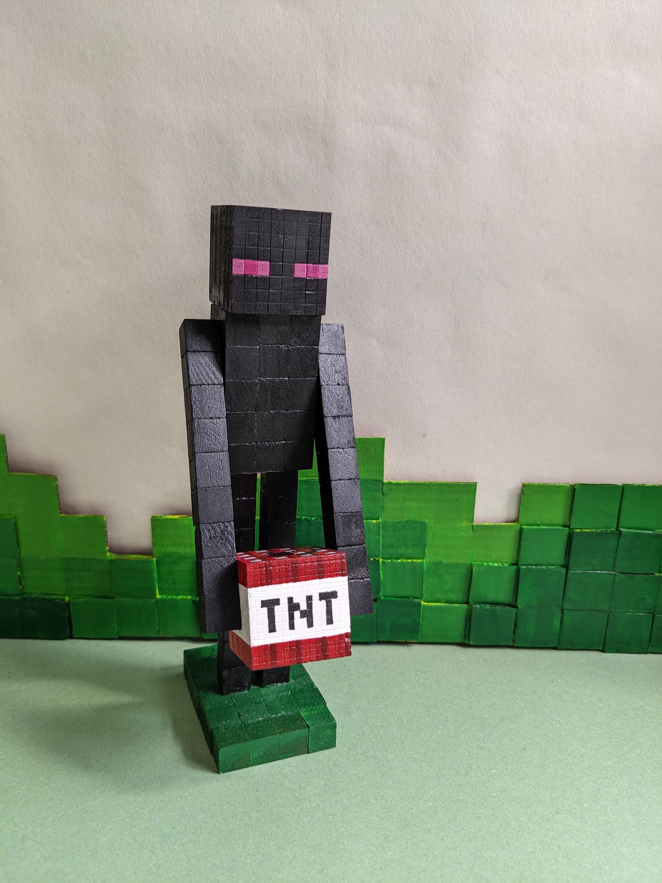 Enderman holding a personalised TNT block