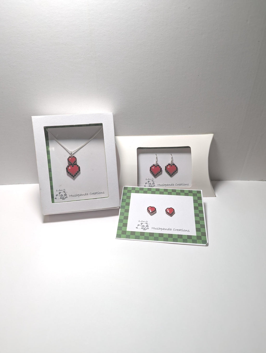 Pixel Drop Minecraft Cats Earrings ~ Sterling Silver ~ Handmade Gamer Gift for Her