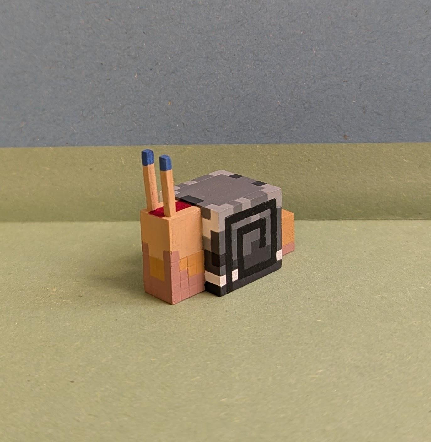 Handcrafted Life Series Snails - Wooden Minecraft Wild Life Characters