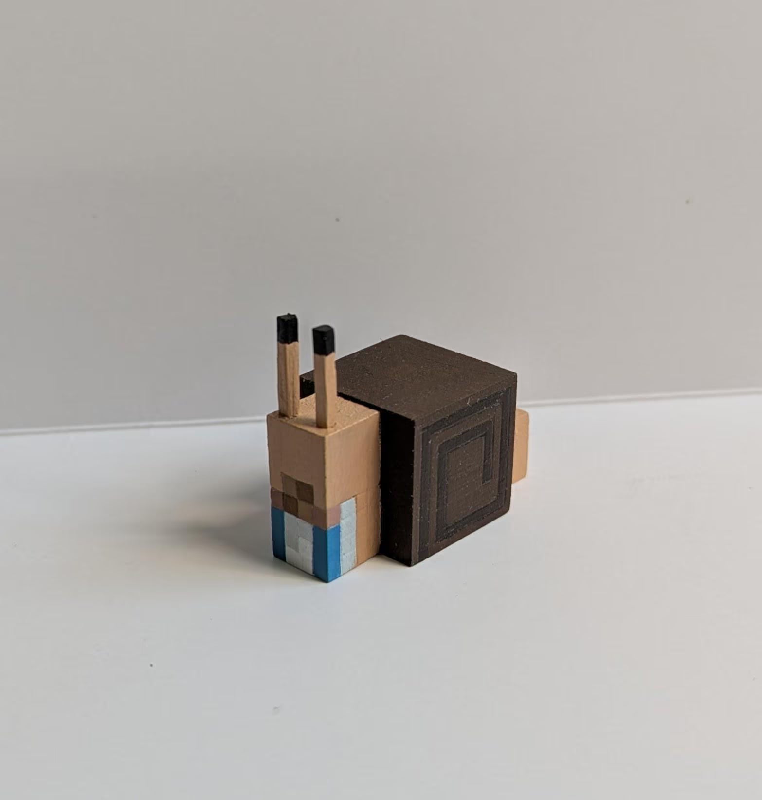Handcrafted Life Series Snails - Wooden Minecraft Wild Life Characters