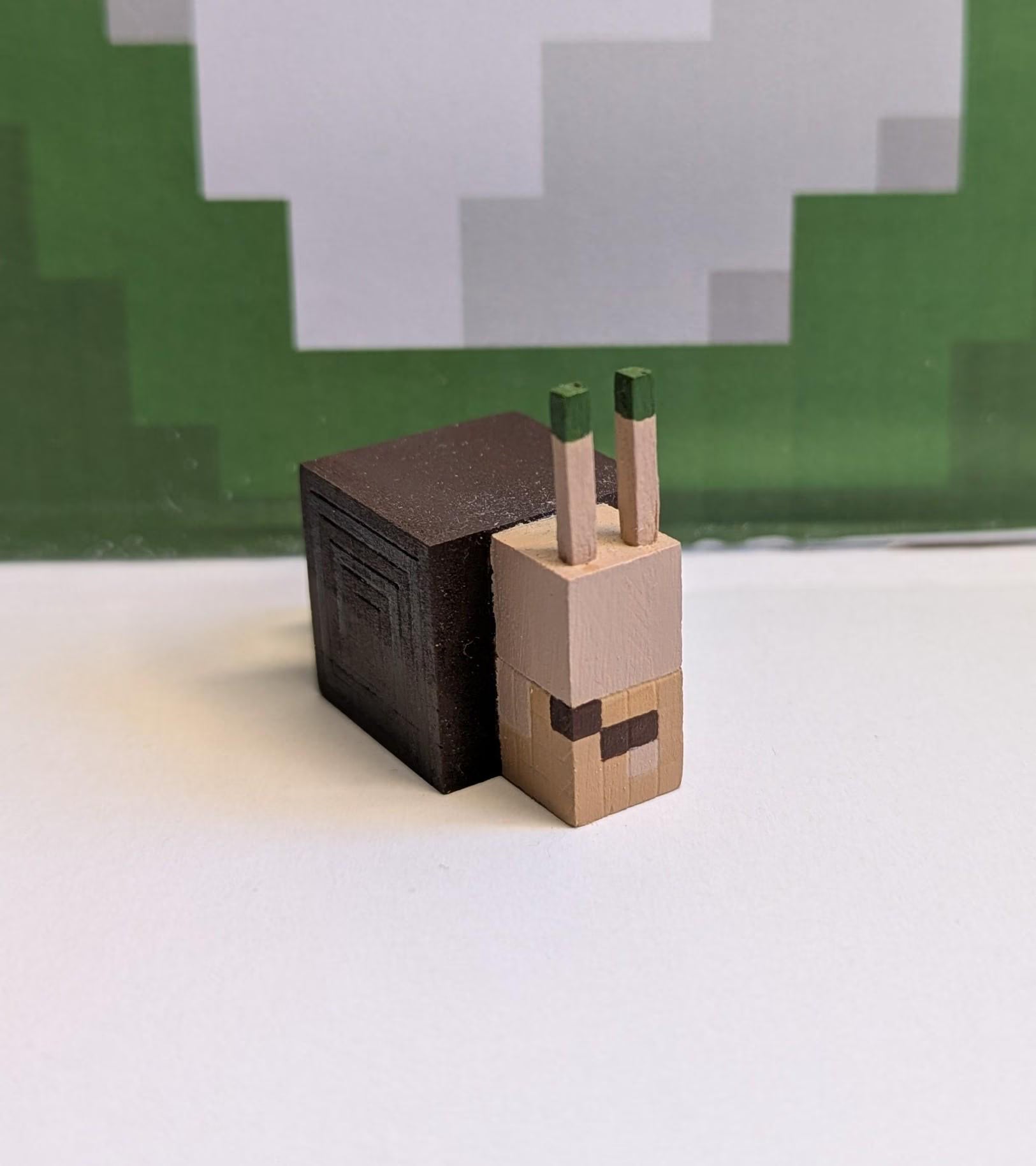 Handcrafted Life Series Snails - Wooden Minecraft Wild Life Characters