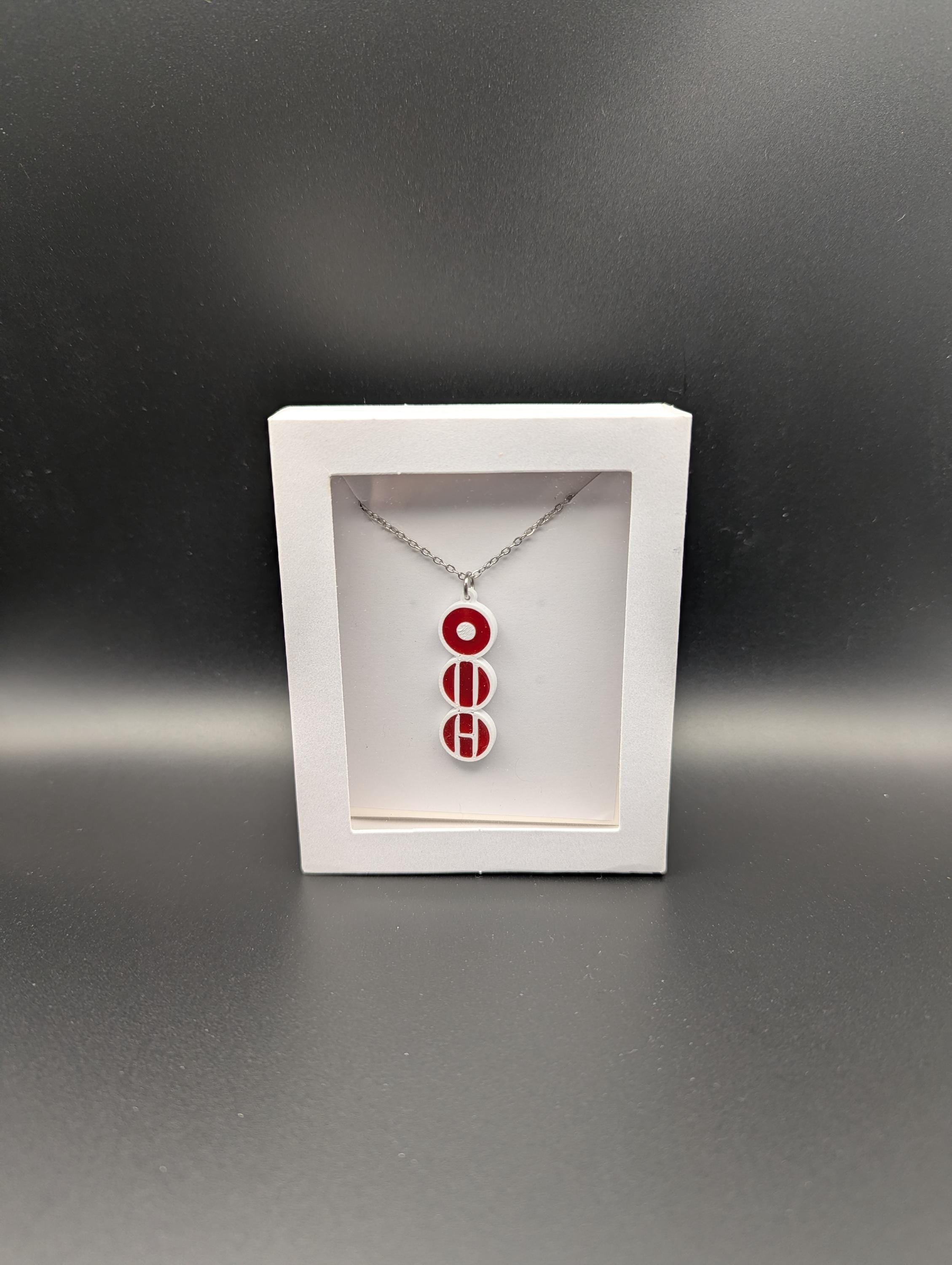 Arirang inspired  Pendant ~ 3D printed with an inlay of resin on an 18 inch Stainless steel chain