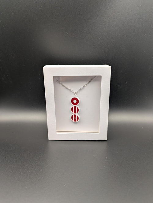 BTS Arirang inspired  Pendant ~ 3D printed with an inlay of resin on an 18 inch Stainless steel chain