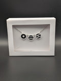 Arirang inspired Necklace ~ Three 3D printed symbols inlaid with resin on an 18 inch Stainless steel chain.