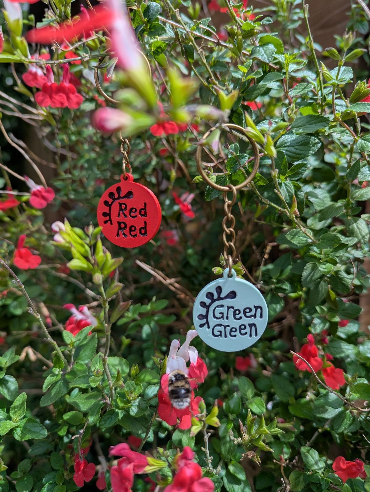Cortis 3D Printed GREEN GREEN, RED RED Keyrings