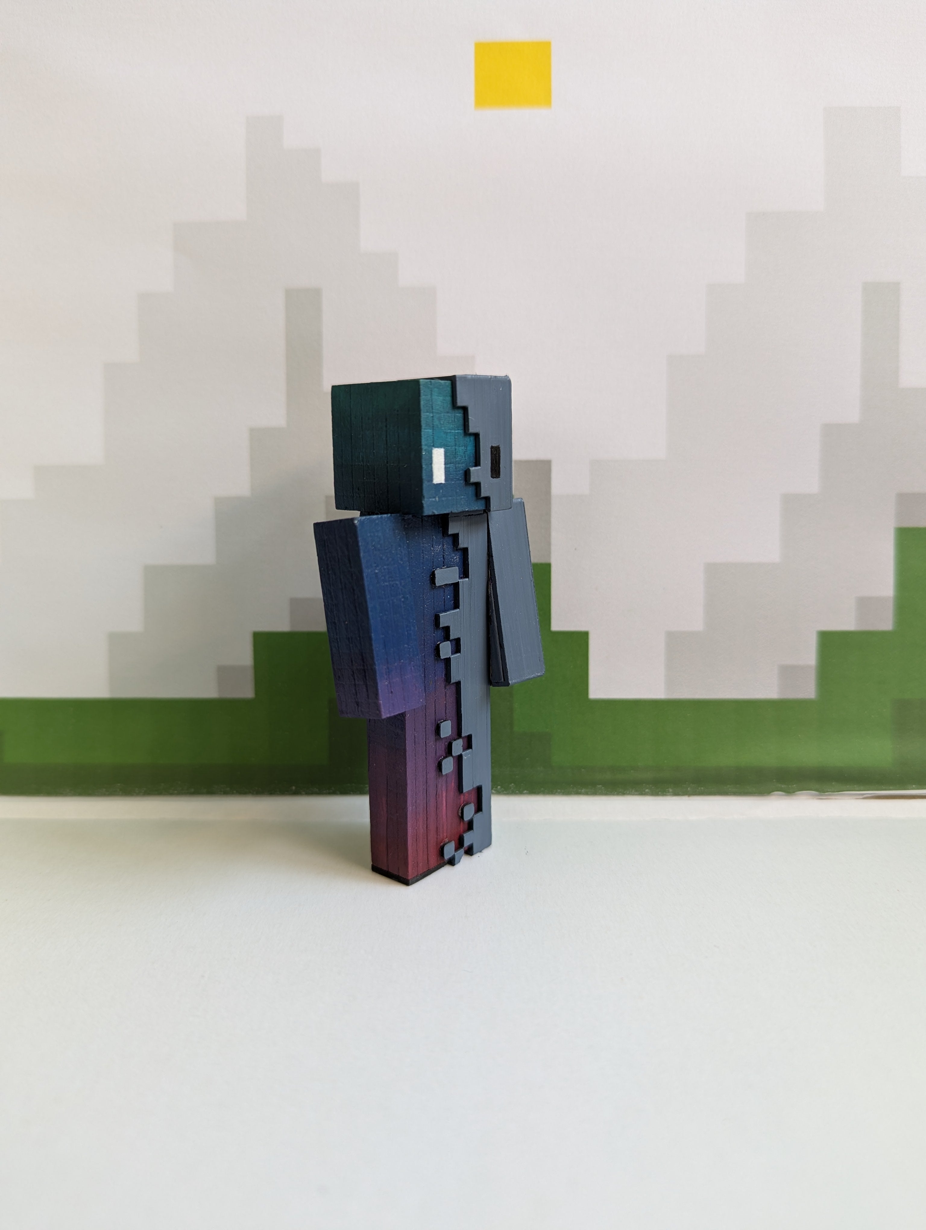 Your own custom skins. Wooden Minecraft inspired figures