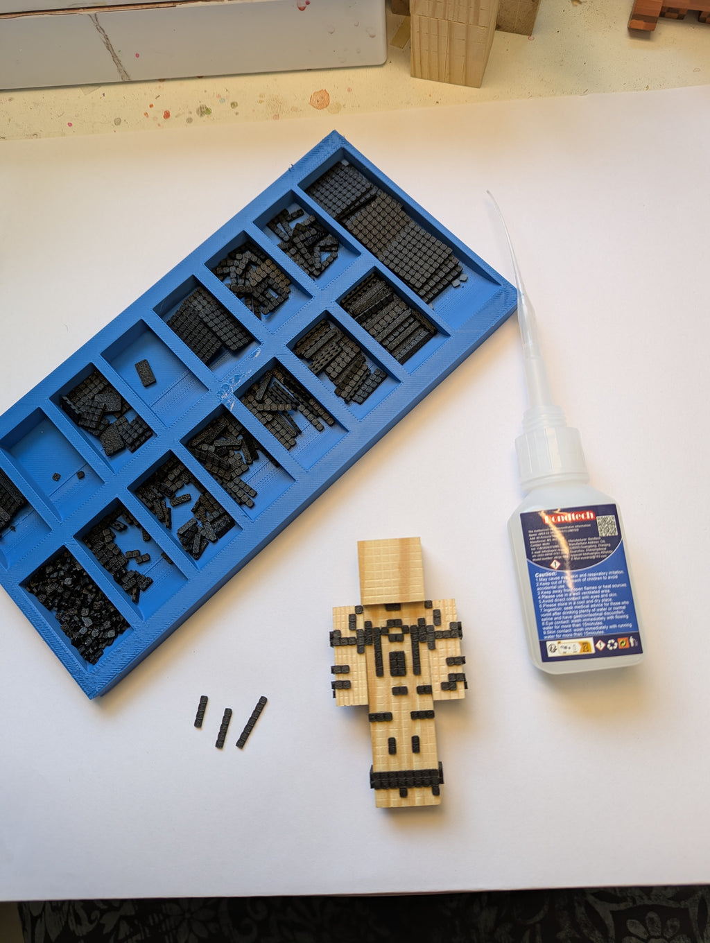 Your own custom skins. Wooden Minecraft inspired figures