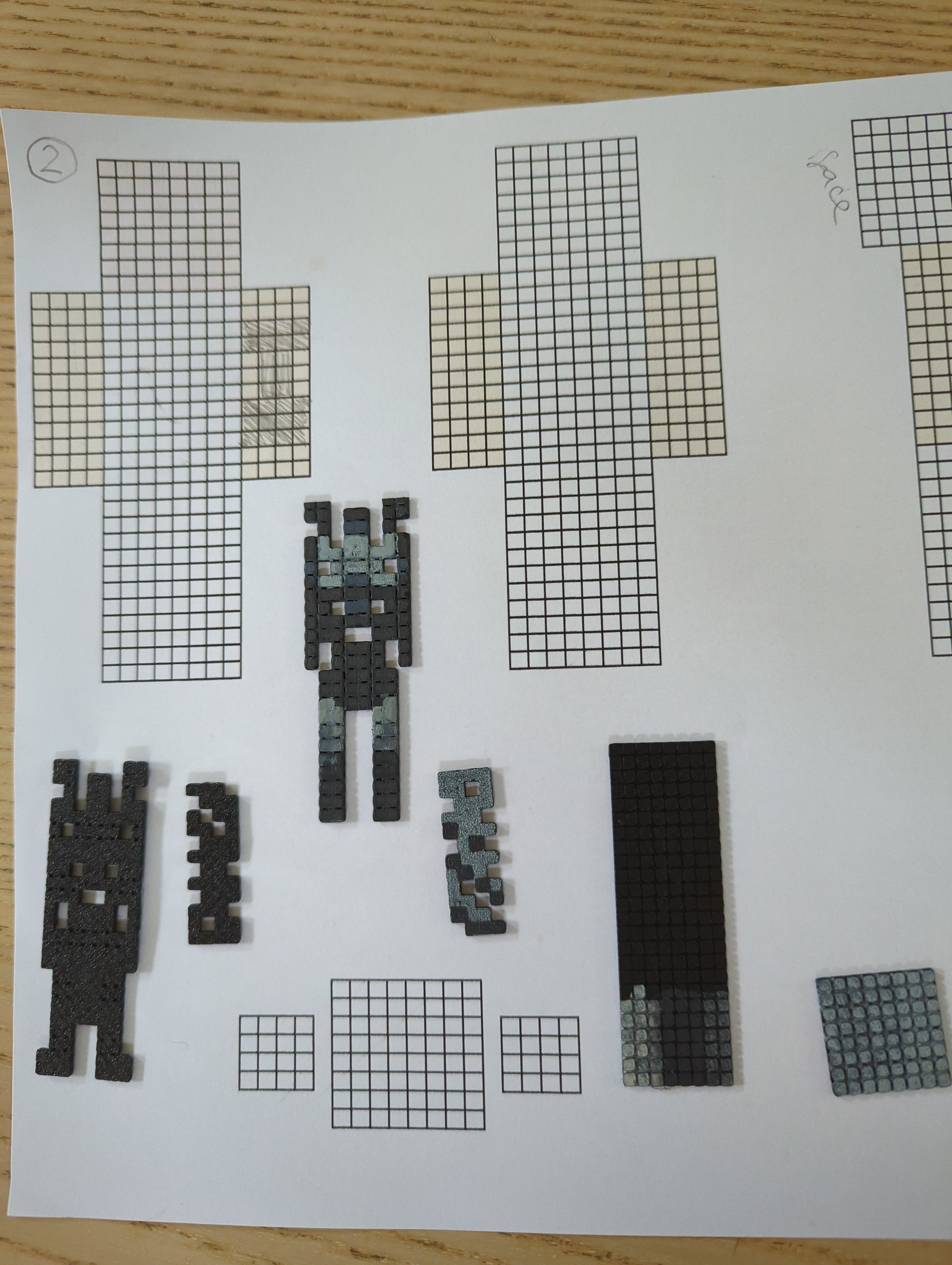 Your own custom skins. Wooden Minecraft inspired figures
