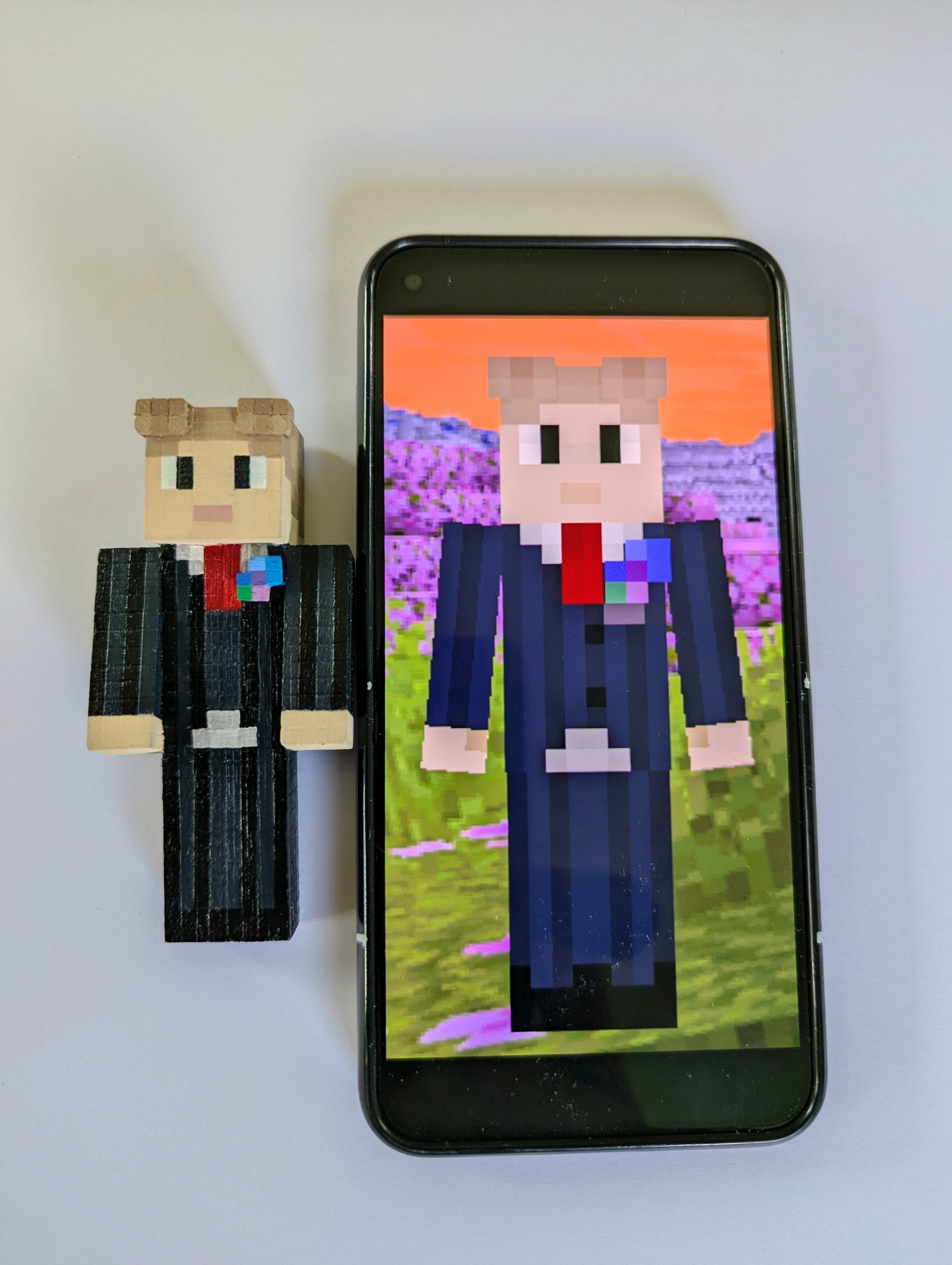 Your own custom skins. Wooden Minecraft inspired figures